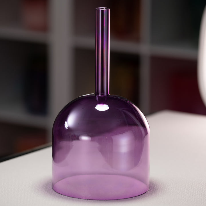 8" A+30 Lavender Lotus Crystal Singing Bowl, Handheld