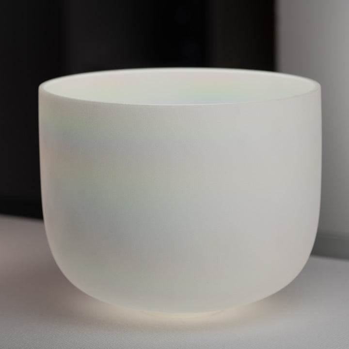 13.5" C+0 White Frosted Bowl with Angel Aura inside