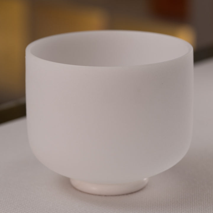 Sacred Singing Bowls: White Frosted Bowl