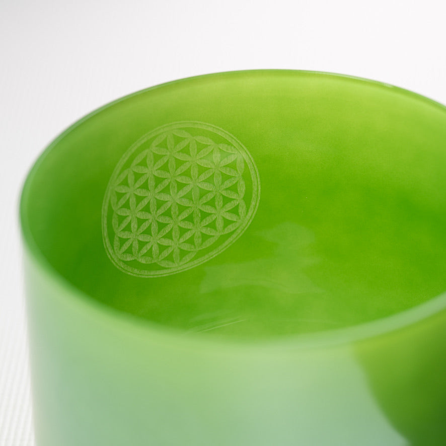 9" A#+7 Forest Fairy Singing Bowl with Flower of Life