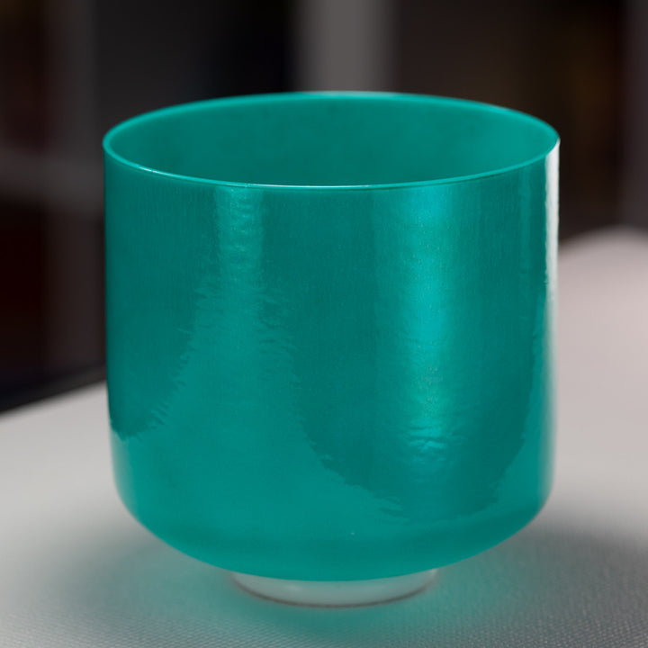 9" F#+18 Turquoise Tide Crystal Singing Bowl