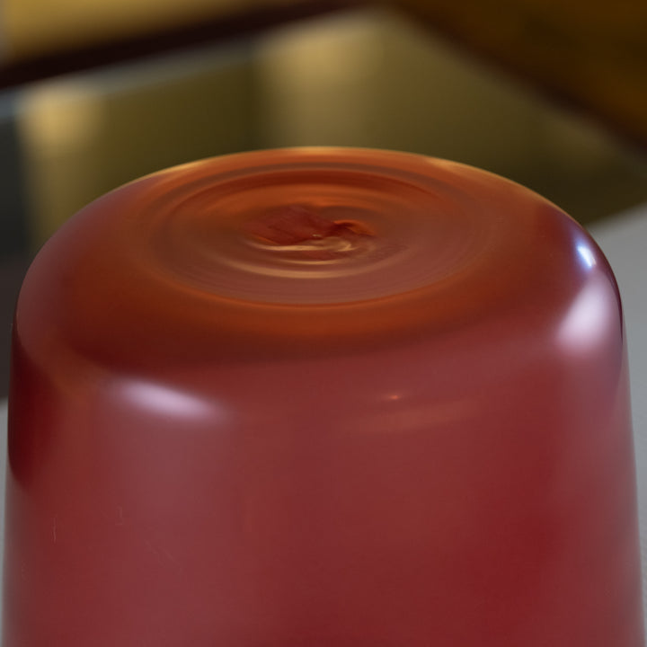 9" C-2 Ruby Ray Crystal Bowl