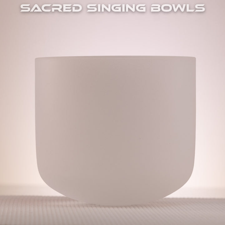 Frosted Crystal Singing Bowl Set: C# Major, Sacred Singing Bowls
