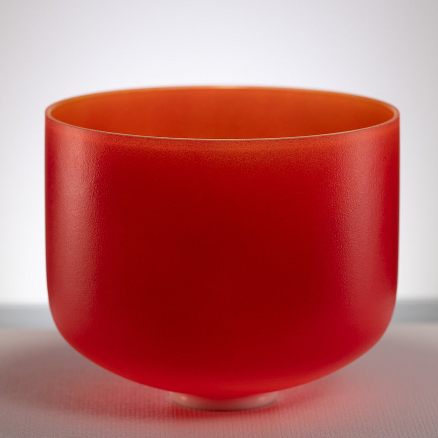 13.75" A#-26 Sedona Sunrise Frosted Crystal Singing Bowl
