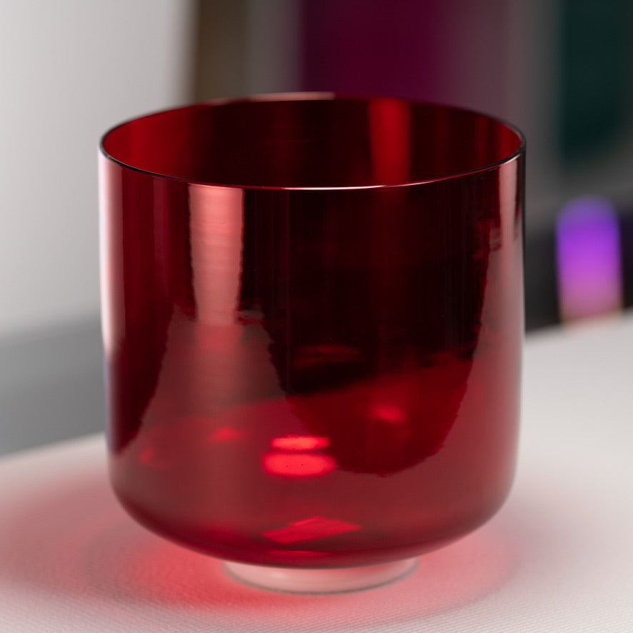 9" G#-19 Ruby Ray Crystal Singing Bowl