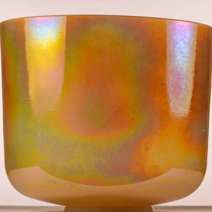 12" A#+5 Carnelian Platinum Crystal Singing Bowl, True Tone, Tall