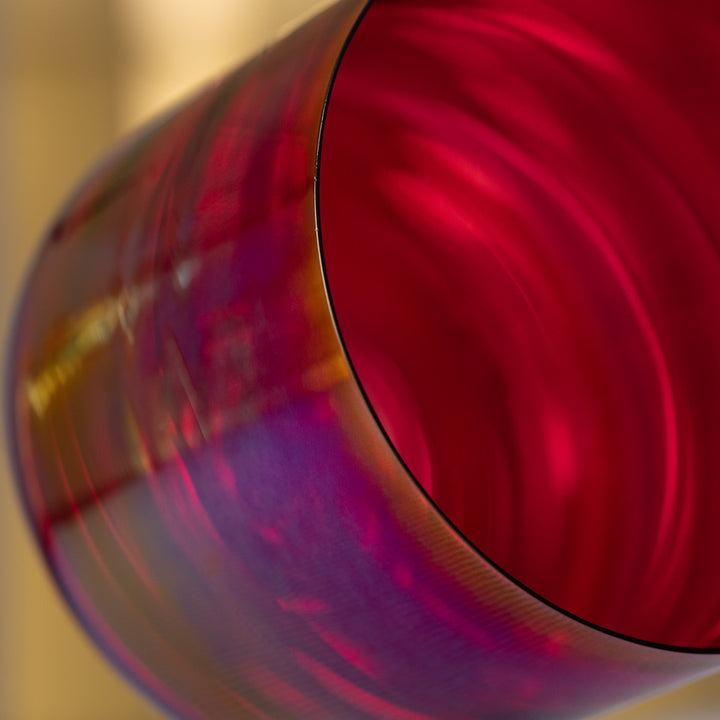 10" C-44 Ruby Ray Crystal Bowl