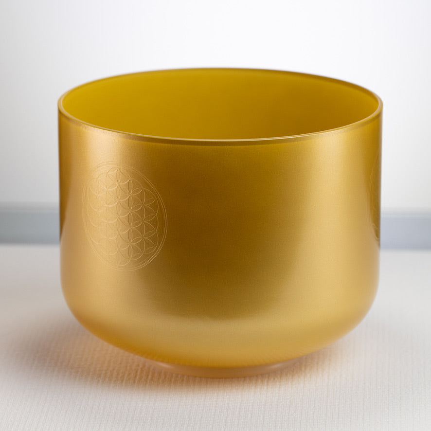 10" G#+23 Supernova Singing Bowl with Flower of Life