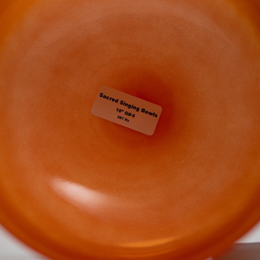 10" G#-5 Sunset Serenade Crystal Singing Bowl, Perfect Pitch