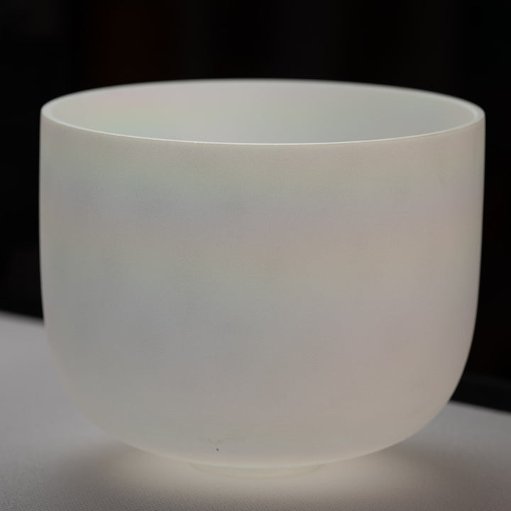 13.5" C+0 White Frosted Bowl with Angel Aura inside