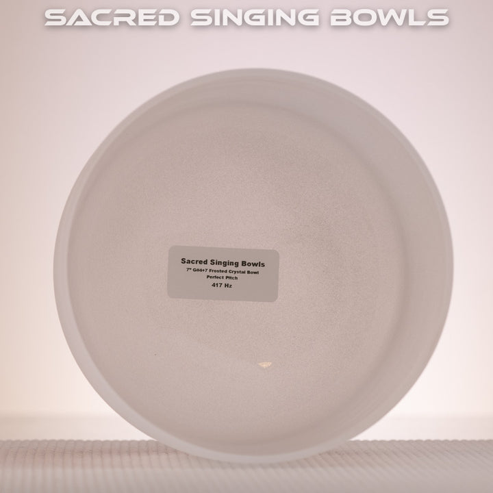 Frosted Crystal Singing Bowl Set: C# Major, Sacred Singing Bowls