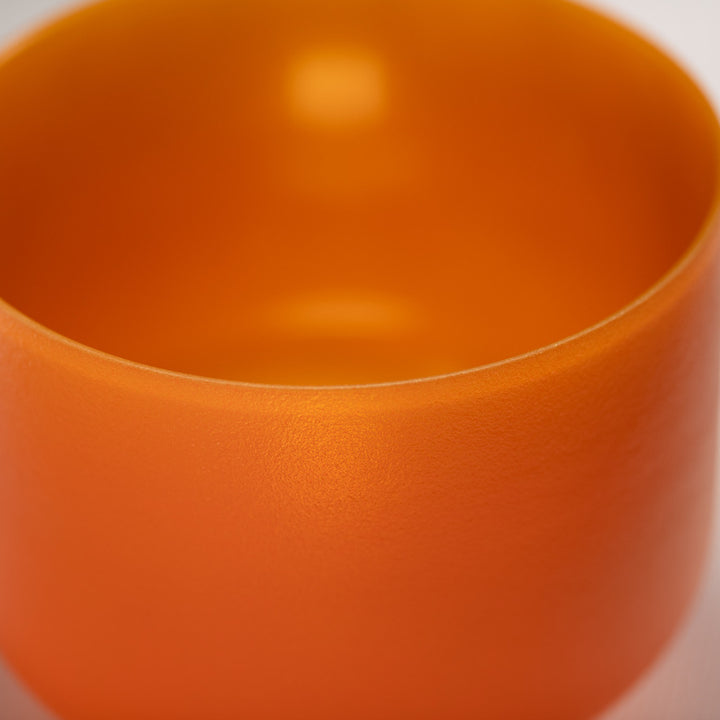 9" F-22 Setting Sun Frosted Crystal Singing Bowl