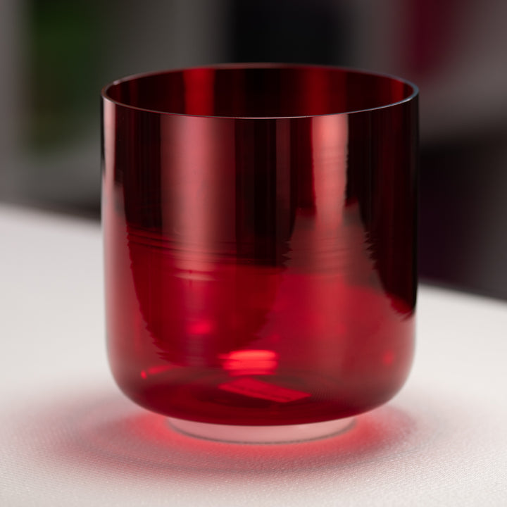 7" F-1 Ruby Ray Crystal Singing Bowl, Perfect Pitch