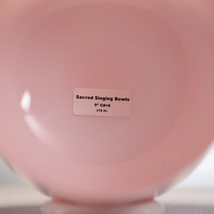 9" C#+6 Goddess Glow Crystal Singing Bowl, Perfect Pitch