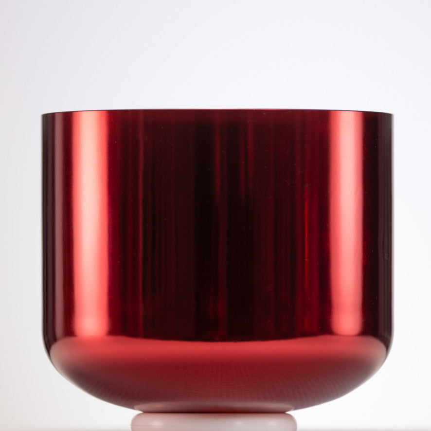 9" A#-1 Ruby Ray Crystal Singing Bowl, Perfect Pitch