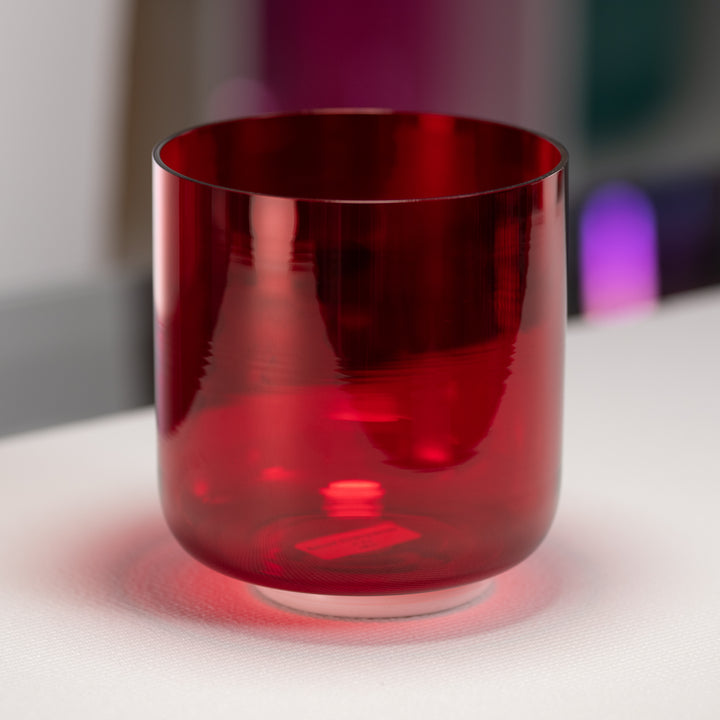 7" F-1 Ruby Ray Crystal Singing Bowl, Perfect Pitch