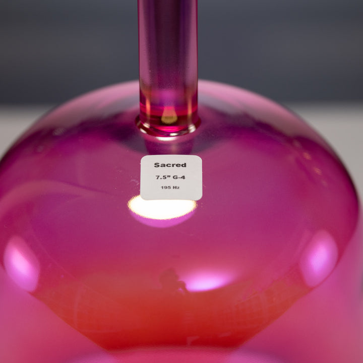 7.5" G-4 Harmonic Sunrise Crystal Singing Bowl, Handheld