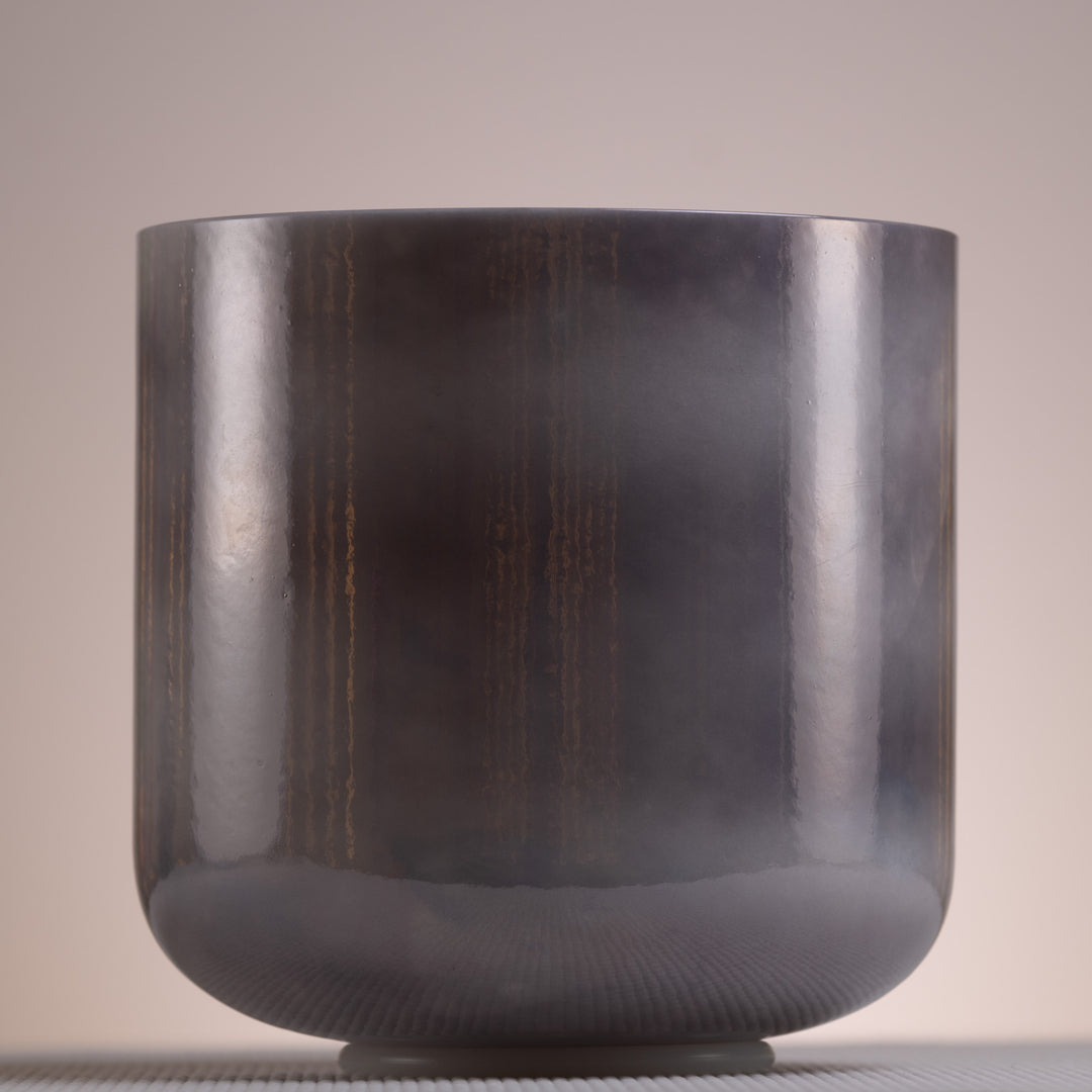 9.25" F#-43 Dark Moon Crystal Singing Bowl