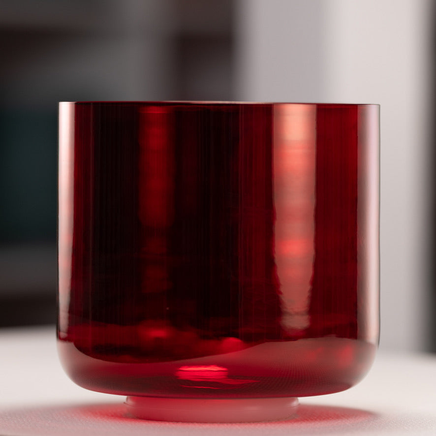 8" B-21 Ruby Ray Crystal Singing Bowl from Bowls of Sound
