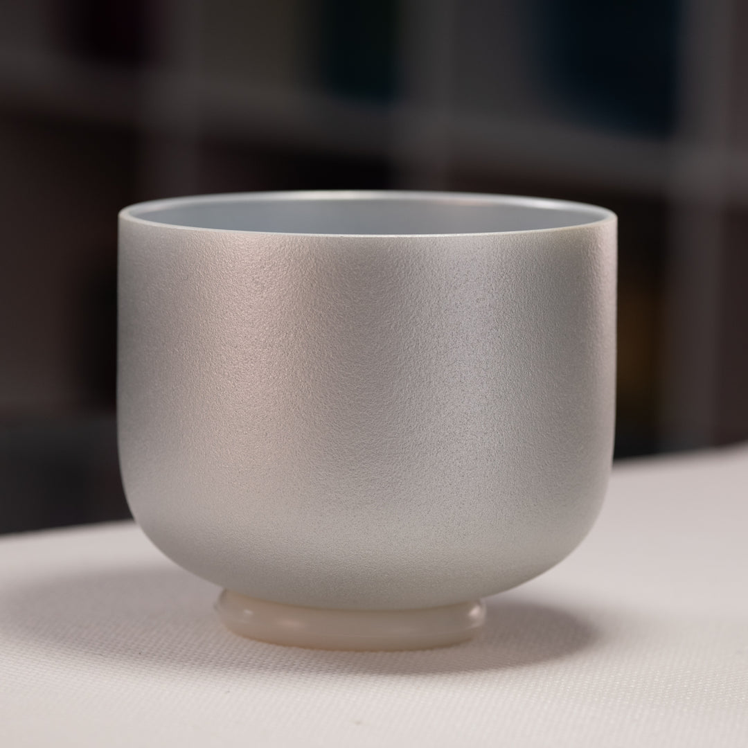 8" B-29 Frosted Silver Star Crystal Singing Bowl from Bowls of Sound