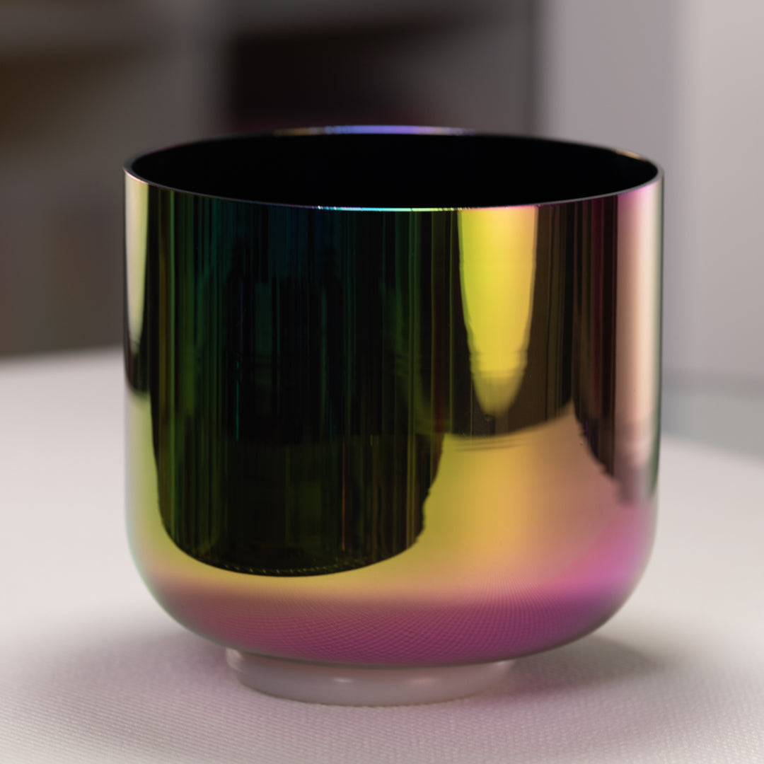 8" B-37 Celestial Rainbow Crystal Singing Bowl from Sacred Singing Bowls