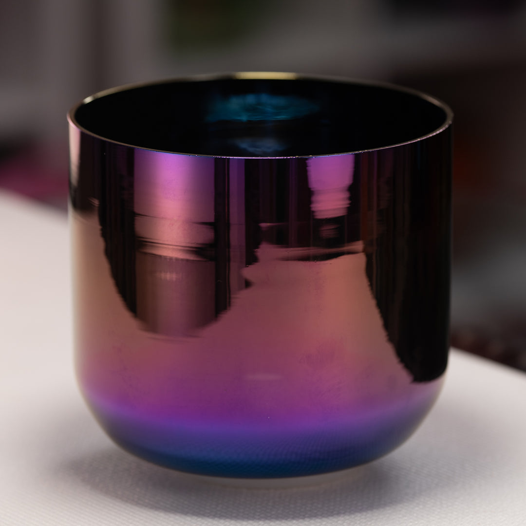 8" C#-16 Celestial Rainbow Crystal Singing Bowl from Bowls of Sound