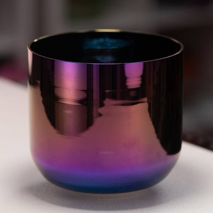 8" C#-16 Celestial Rainbow Crystal Singing Bowl from Bowls of Sound