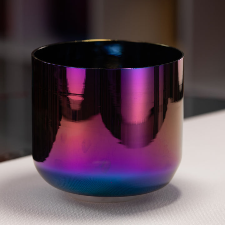 8" C#-16 Celestial Rainbow Crystal Singing Bowl from Sacred Singing Bowls