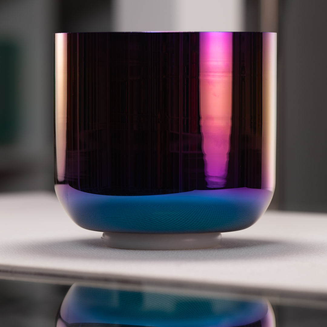 Multicolor crystal singing bowl