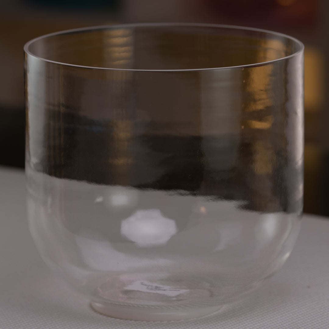9.25" A-24 Clear Quartz Crystal Singing Bowl from Sacred Singing Bowls