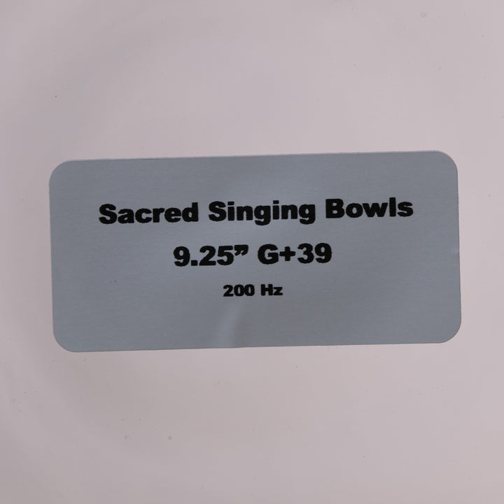 Sacred Singing Bowls: Bowl label