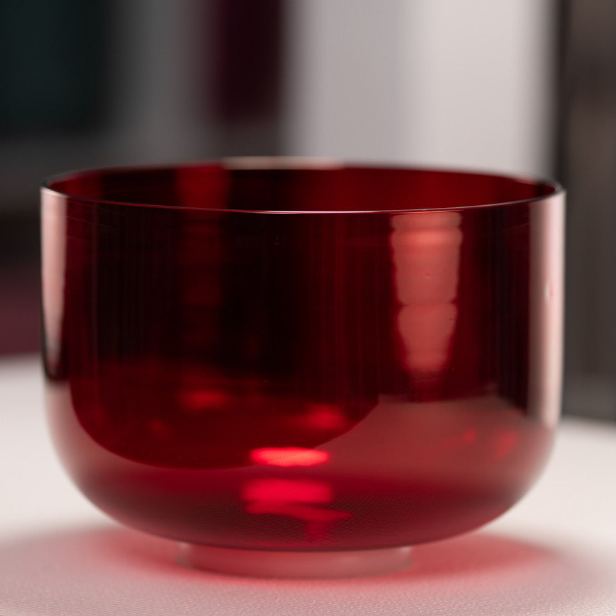 9.5" B-45 Ruby Ray Crystal Singing Bowl from Bowls of Sound
