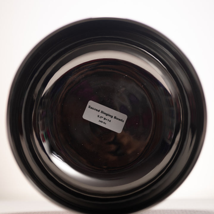 9.5" B+14 Silver Star Crystal Singing Bowl