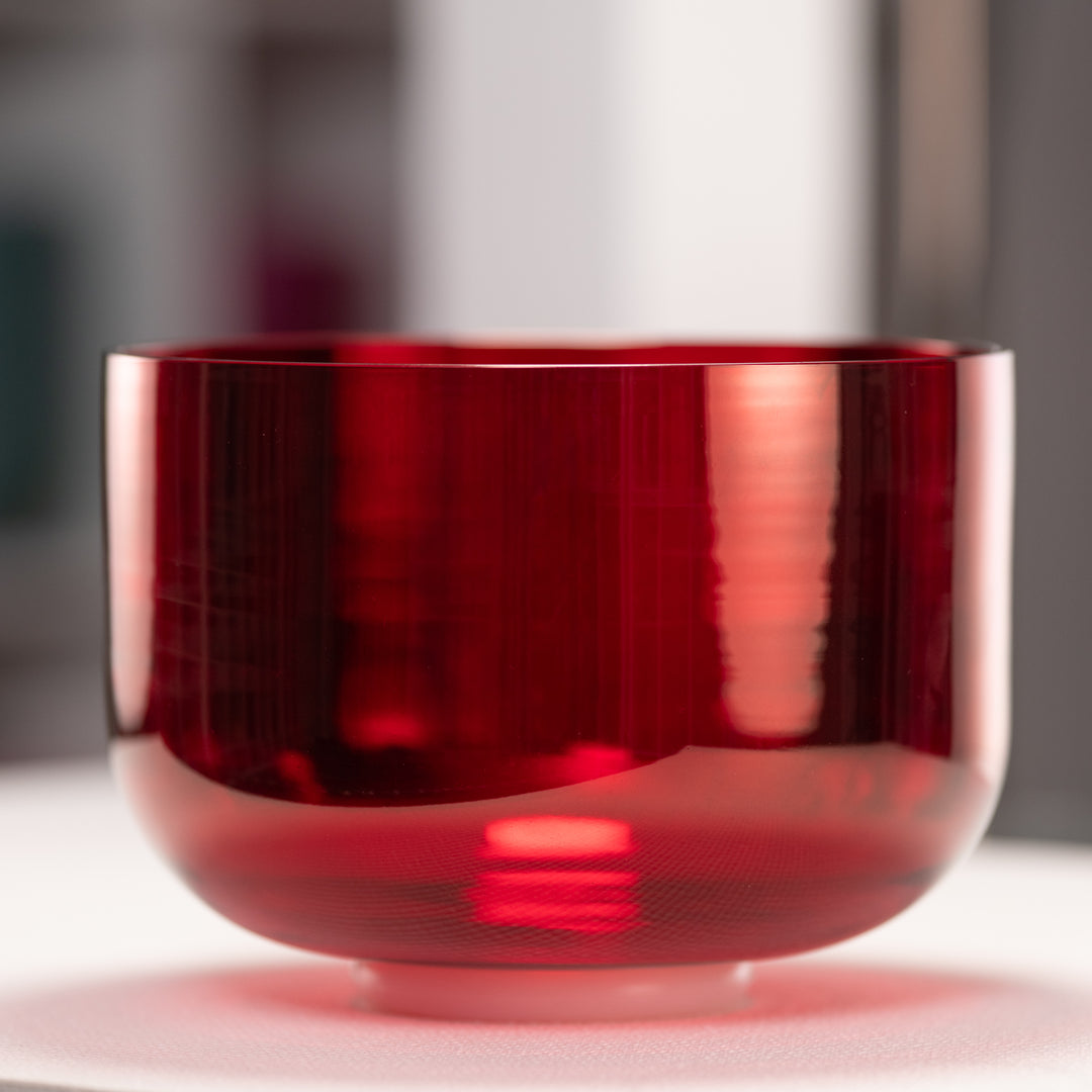 9.75" B+44 Ruby Ray Crystal Singing Bowl from Bowls of Sound