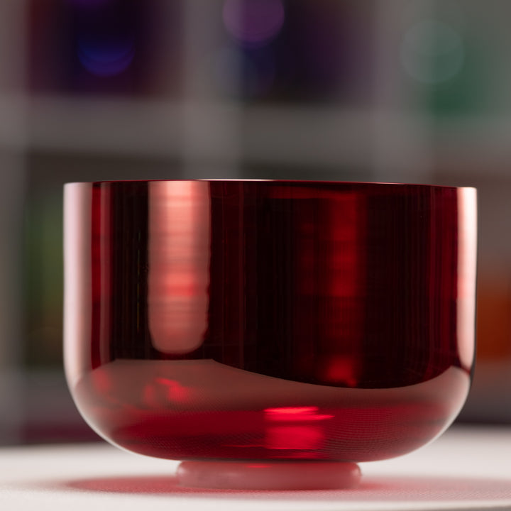 Red crystal singing bowl