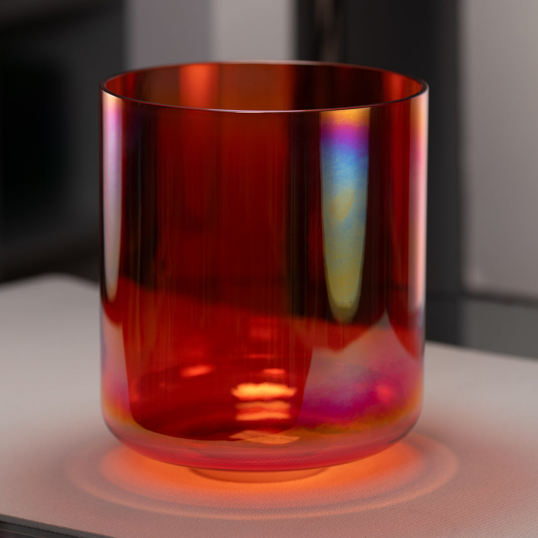 Tall crystal singing bowl