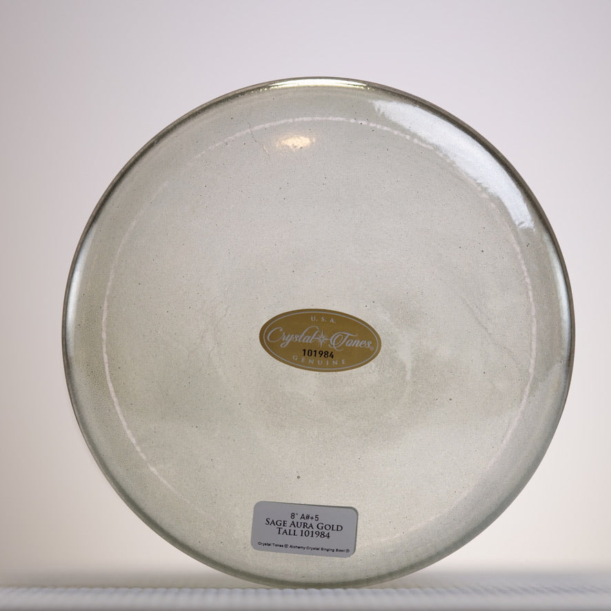8" A#+5 Sage Aura Gold Tall, Crystal Tones™