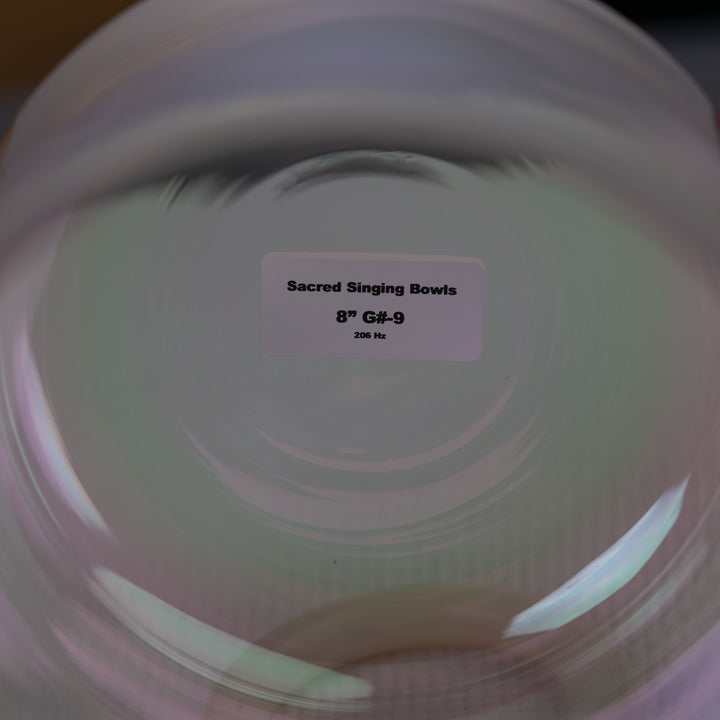 8" G#-9 Prismatic Crystal Singing Bowl
