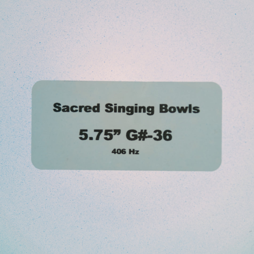 5.75" G#-36 Turquoise Tide Crystal Singing Bowl