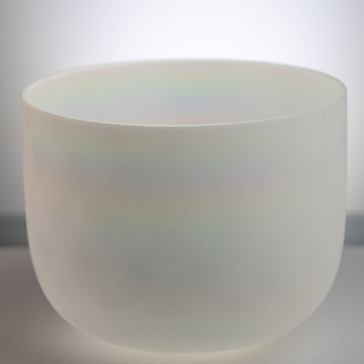13.5" C+0 White Frosted Bowl with Angel Aura inside