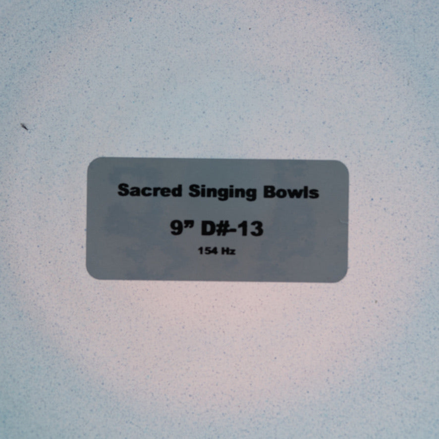 9" D#-13 Whale Song Crystal Singing Bowl