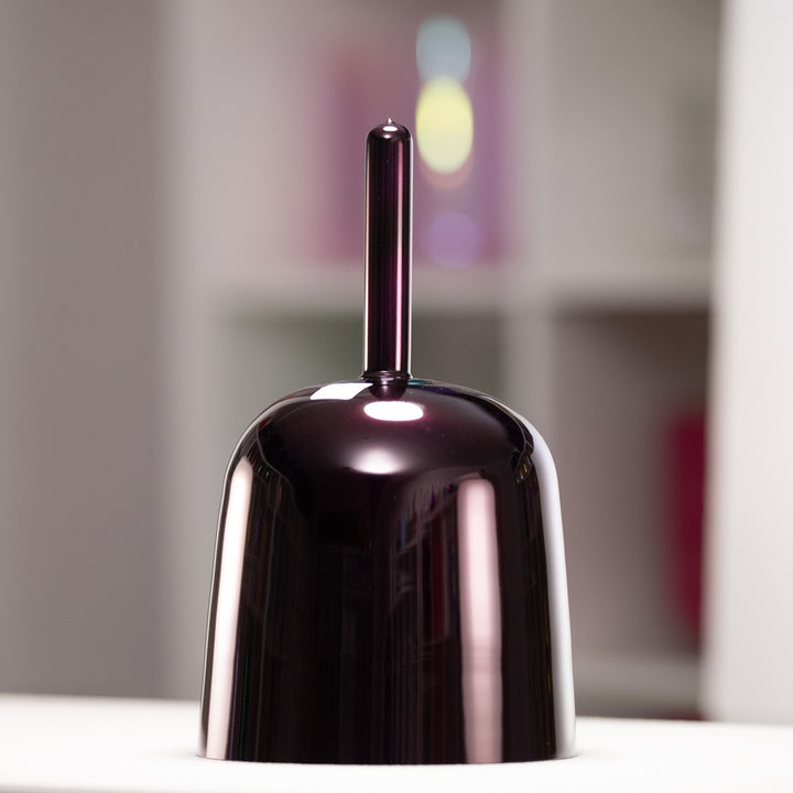 7.75" C-6 Divine Violet Flame Crystal Singing Bowl, 24k Gold inside