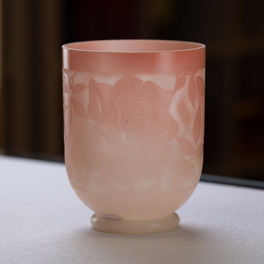 7" D#+10 Sunstone etched with Roses, Crystal Tones™