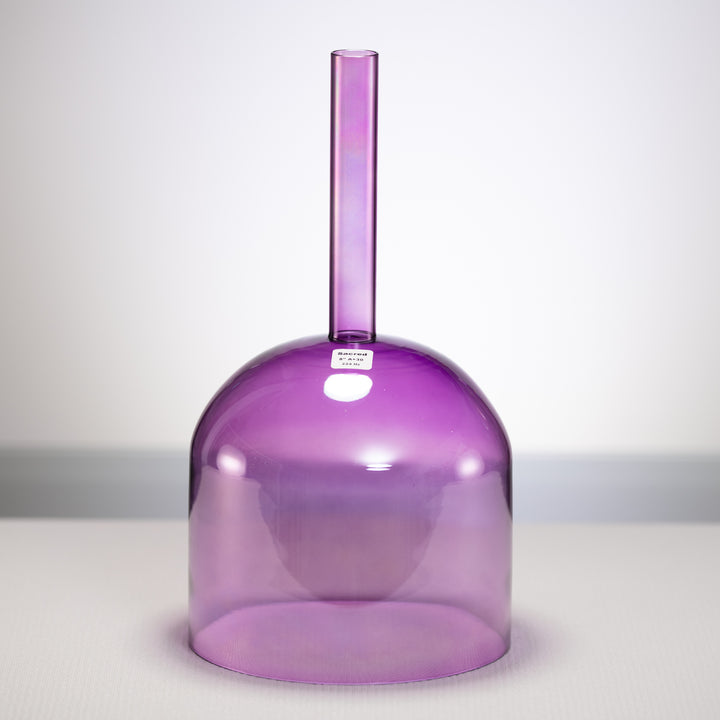 8" A+30 Lavender Lotus Crystal Singing Bowl, Handheld