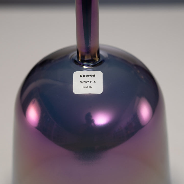 5.75" F-4 Amethyst Activation Crystal Singing Bowl, Handheld