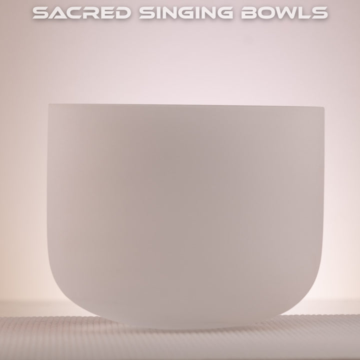 8" G+48 Frosted Crystal Singing Bowl