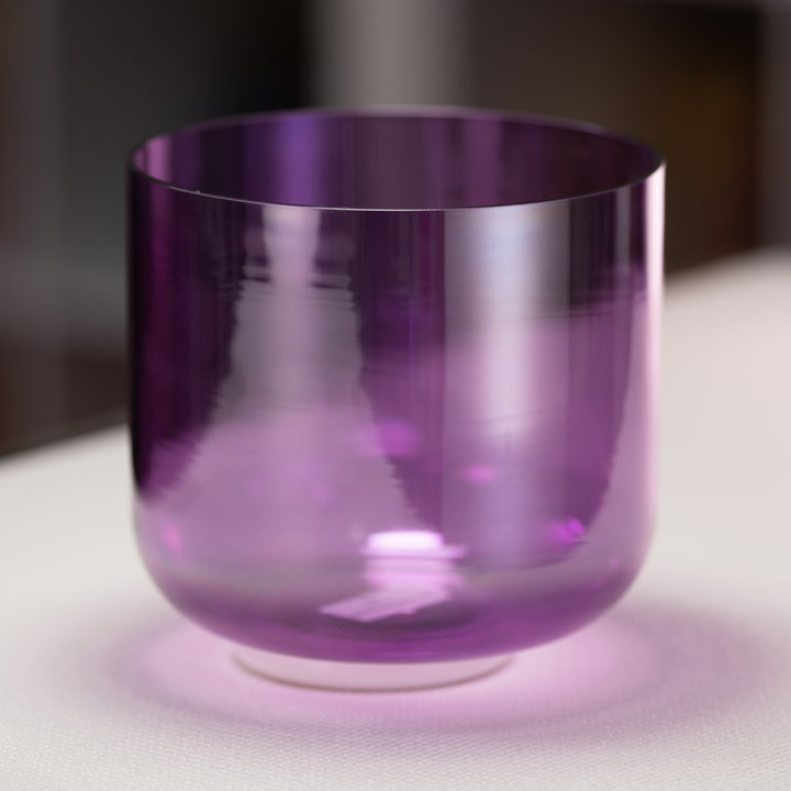 8" D-15 Lavender Lotus Crystal Singing Bowl