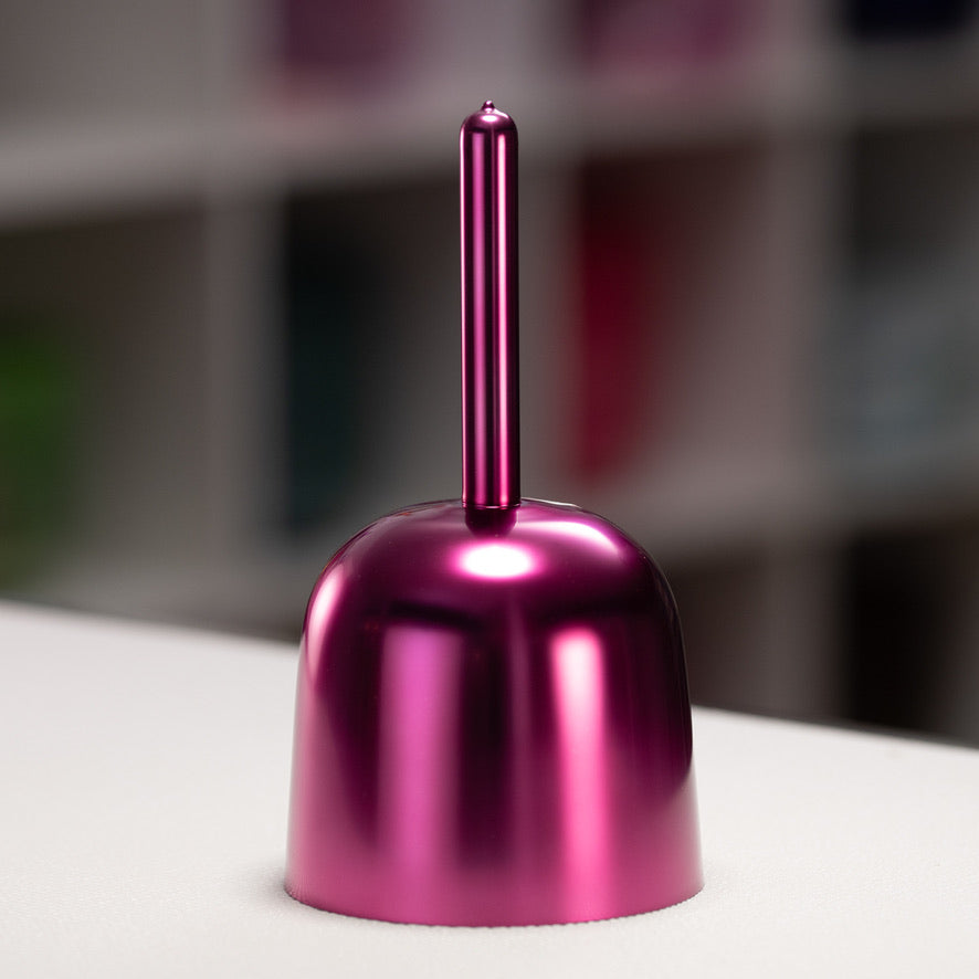 5.75" A-3 Radiant Rose Crystal Singing Bowl, 24k Gold inside