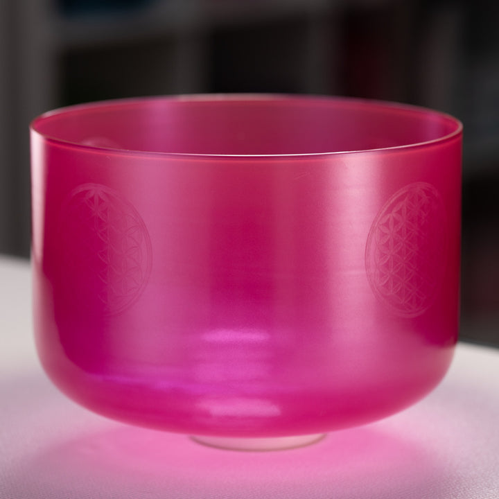13" C-22 Rose Garden Singing Bowl with Flower of Life