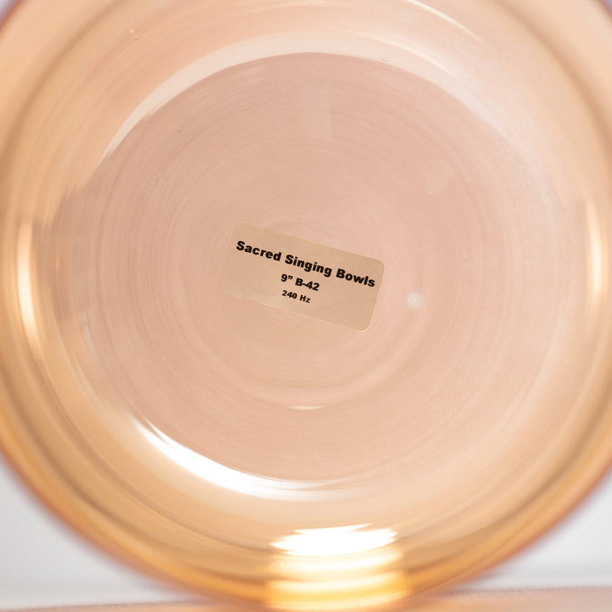 9" B-42 Summer Sun Crystal Singing Bowl